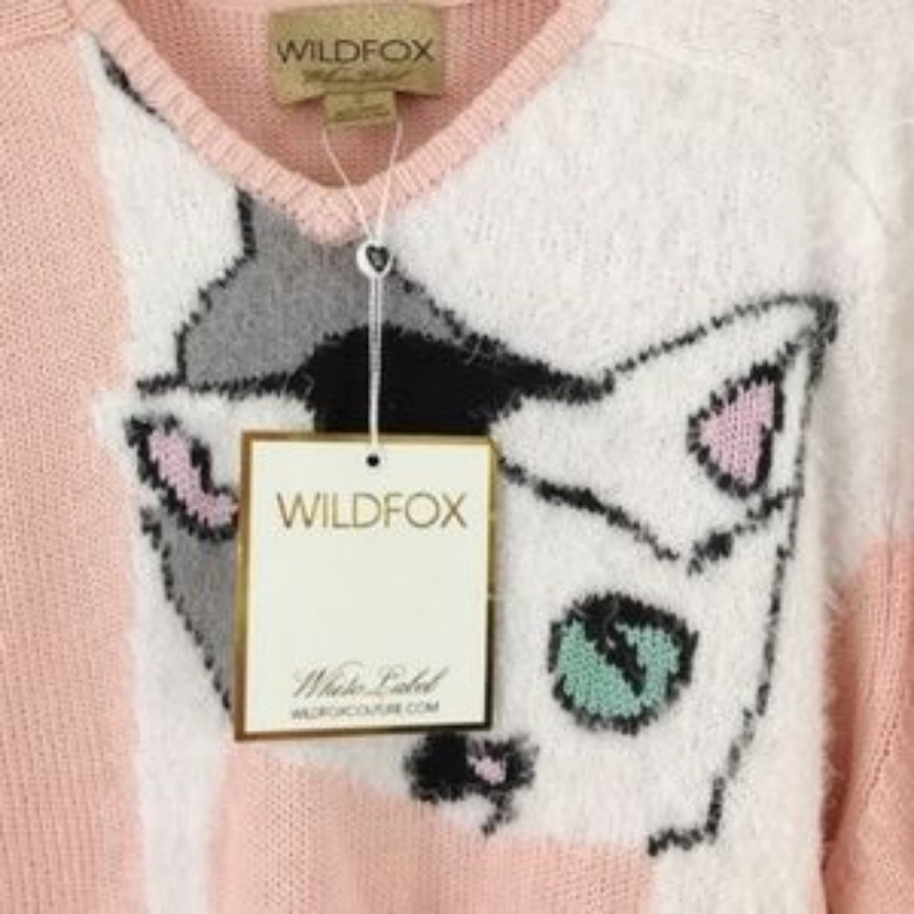 NWT Wildfox White Label Joan the Cat Sweater - Picture 6 of 8